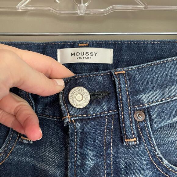 NWOT Moussy MV VELMA‎ SKINNY JEAN DARK BLUE Size 24 Slightly Distressed Classic - Picture 8 of 16
